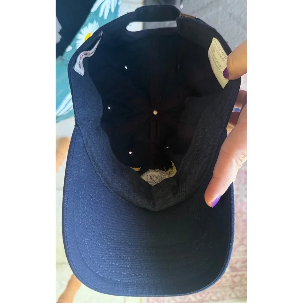 Vintage Disney Store Eeyore Embroidered Navy Blue Baseball Cap Dad Hat One Size